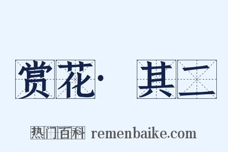 赏花·其二是什么意思的图片